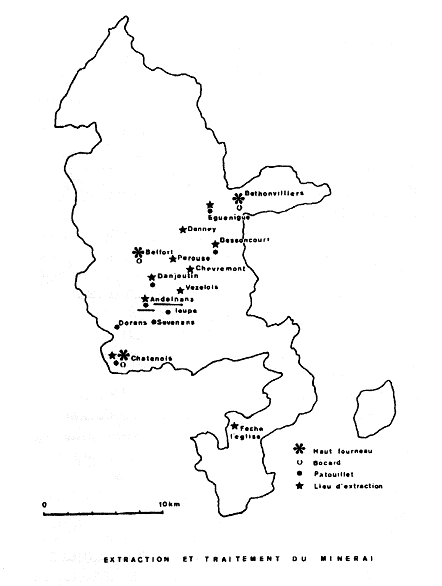 minerai dans le territoire